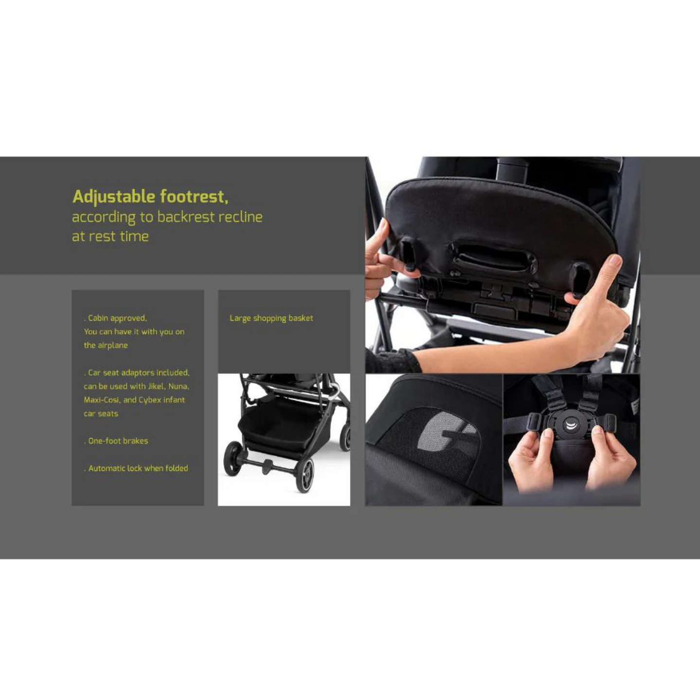 Lightweight stroller yellow shop